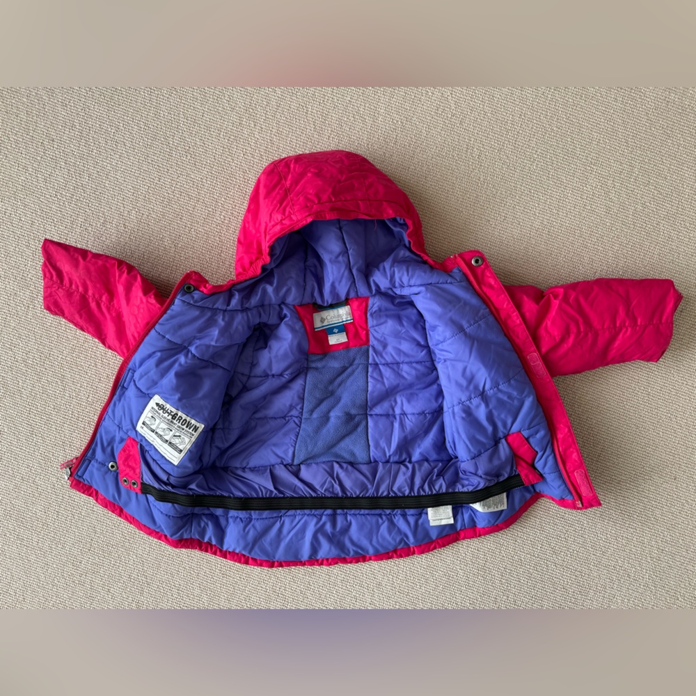 Columbia Fuchsia Snow Jacket with Lavender Lining